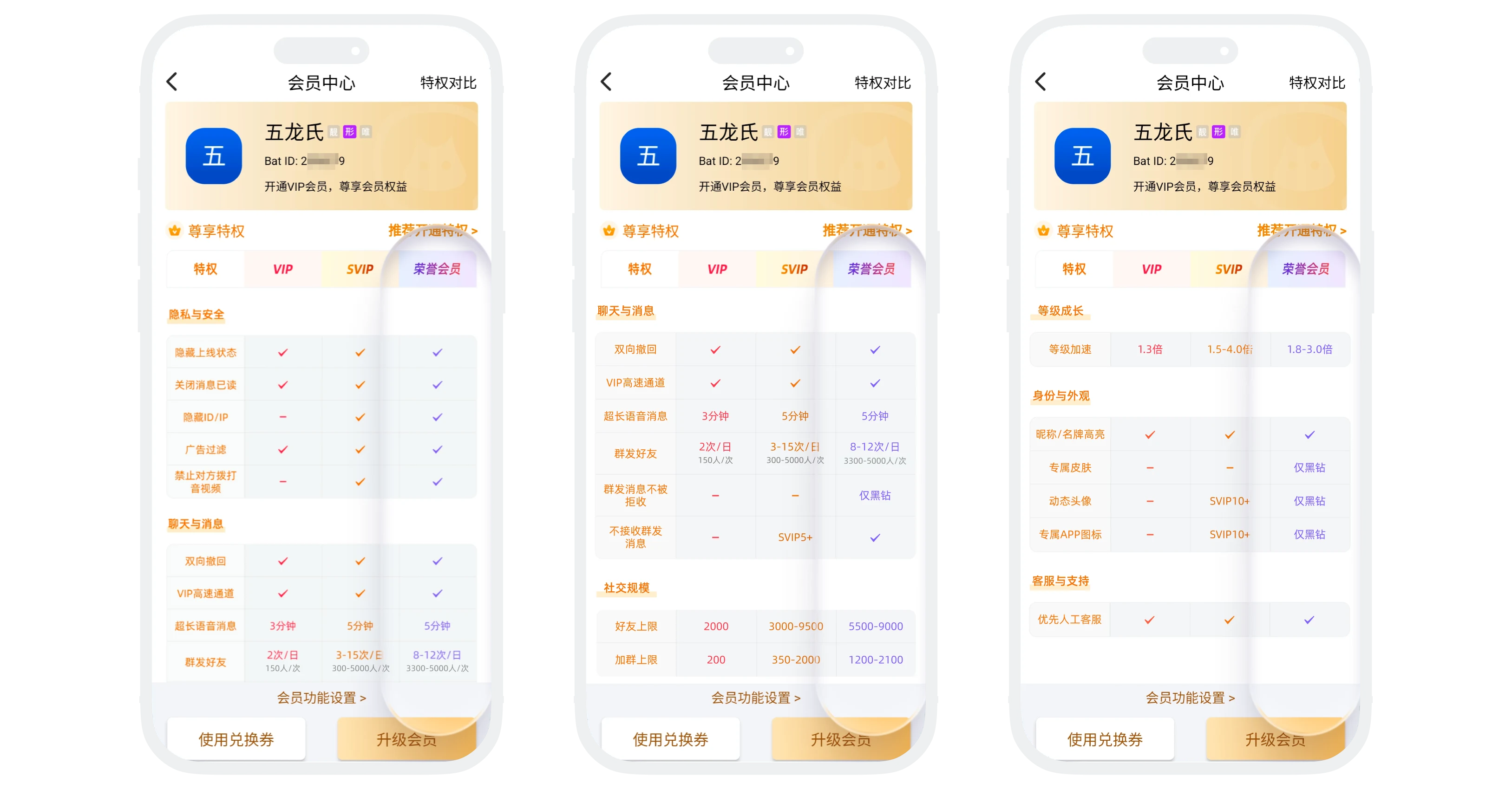 荣誉会员特权